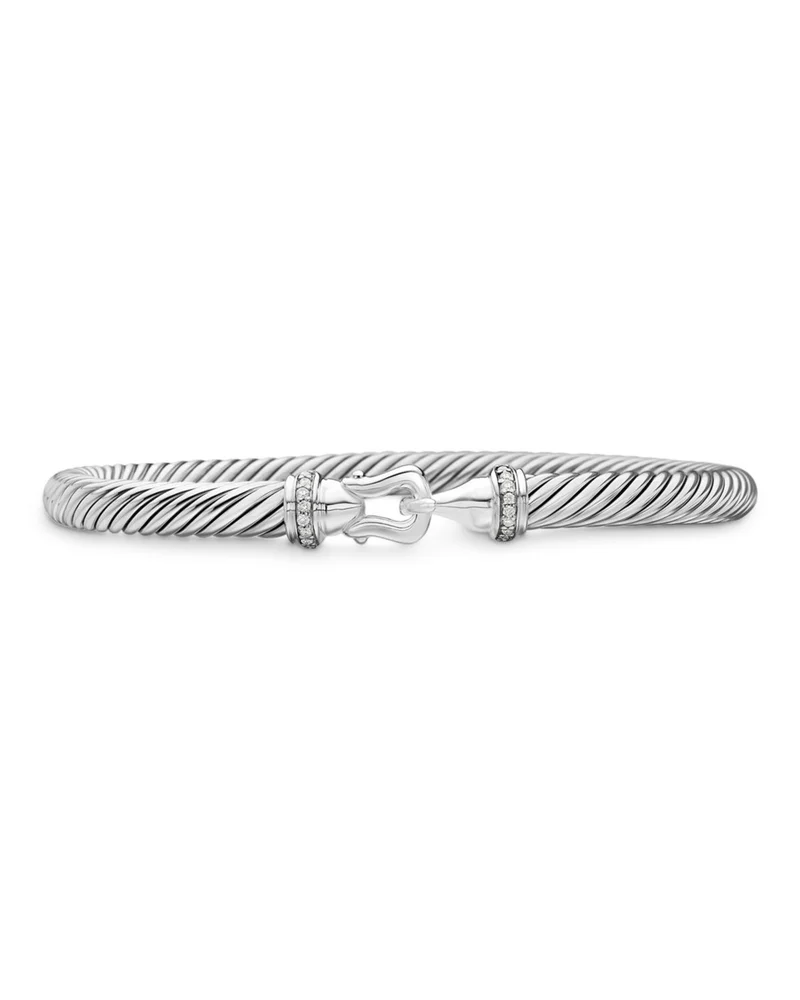 Buckle Classic Cable Bracelet with Diamonds, 5mm