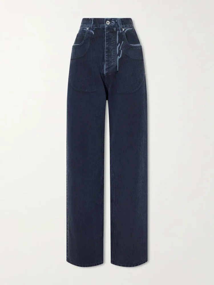 Overdyed straight-leg jeans