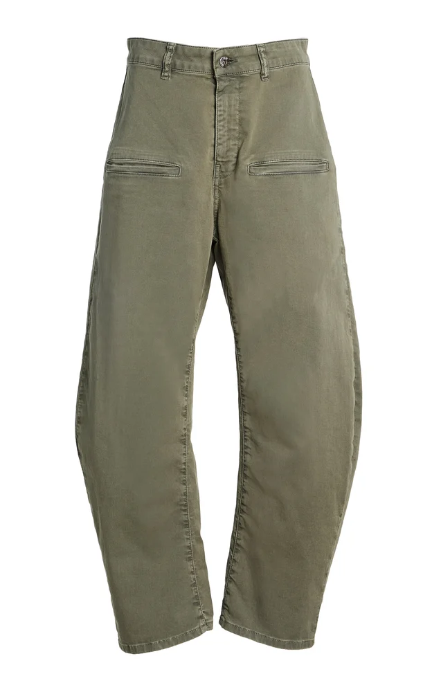 Kenny Cotton Barrel-Leg Pants