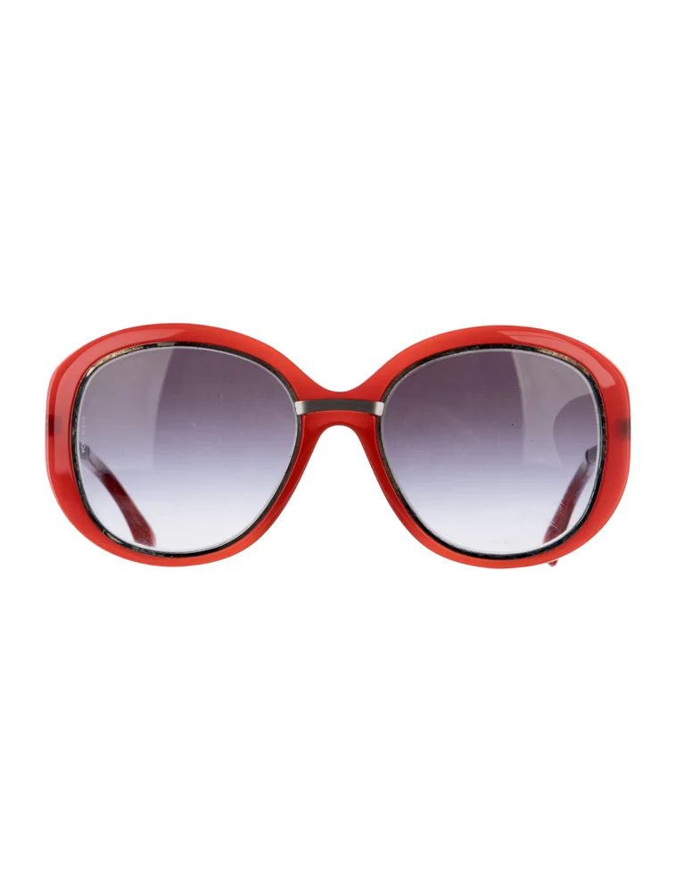 Red Oversize Gradient Sunglasses