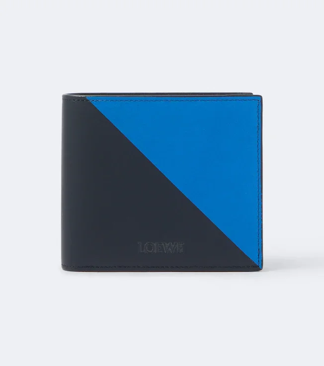 Flag leather bifold wallet