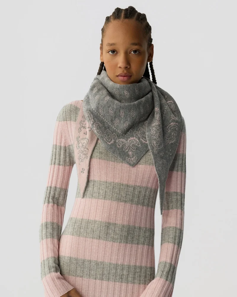 The Wild Rag - Heather Grey/Powder Pink