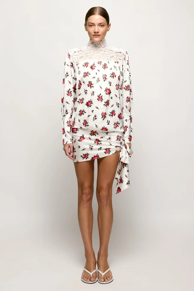 Long Sleeve Ruched Mini