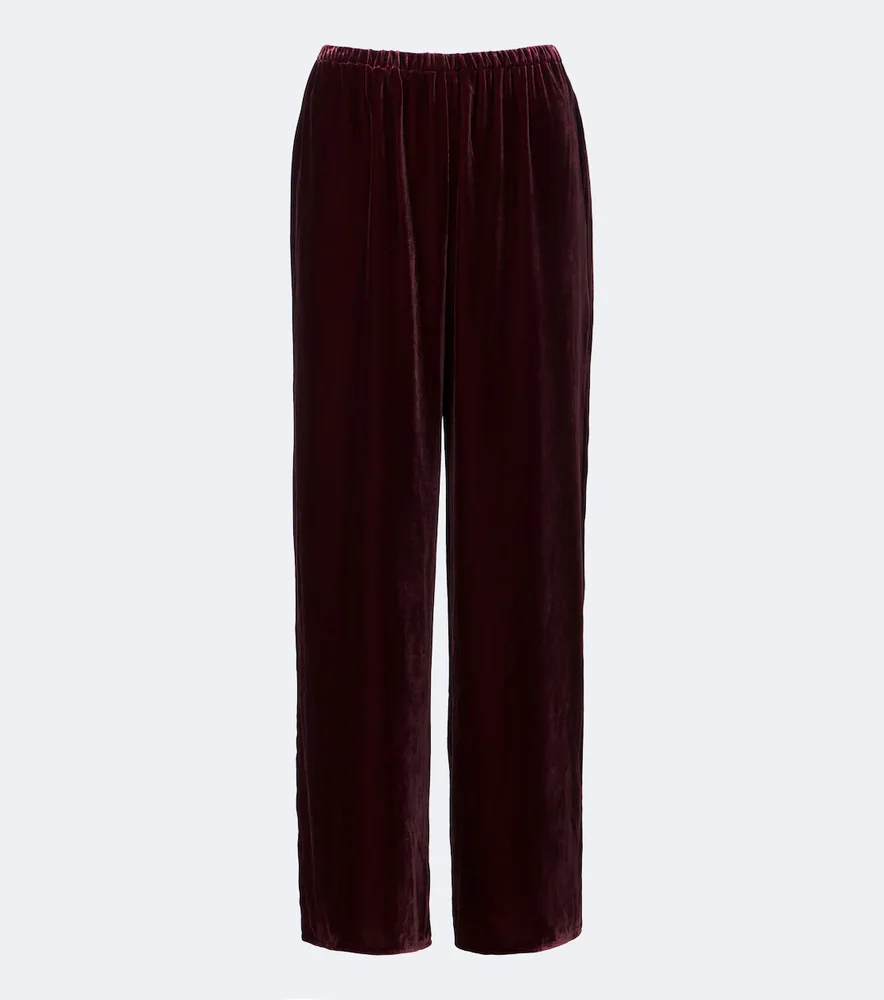 Austin velvet wide-leg pants