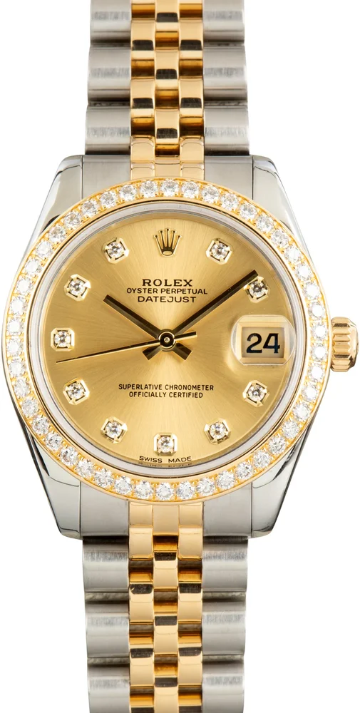 Pre-Owned Datejust 31 Ref 178383 Champagne Diamond Dial