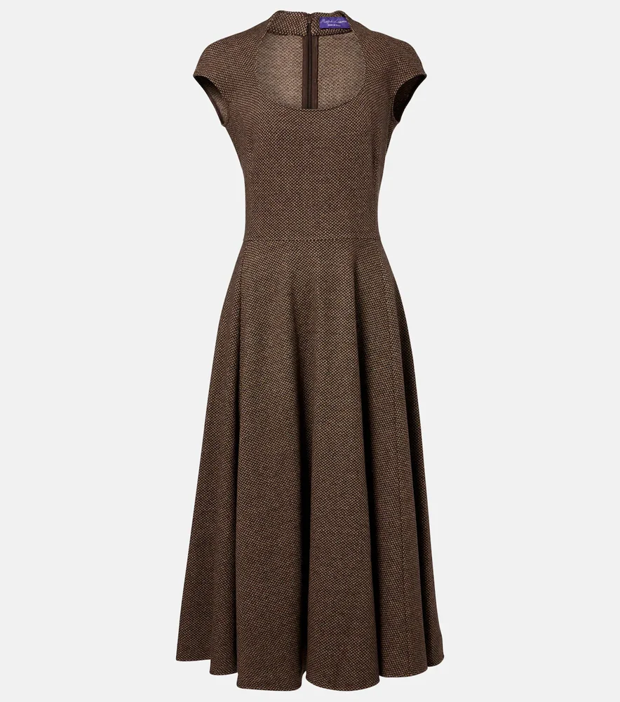 Maisey wool, silk, and cashmere midi dress
