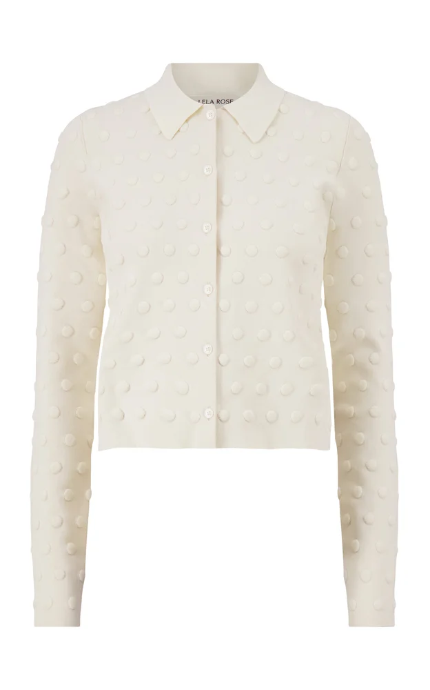Pucker Dot Knit Cardigan