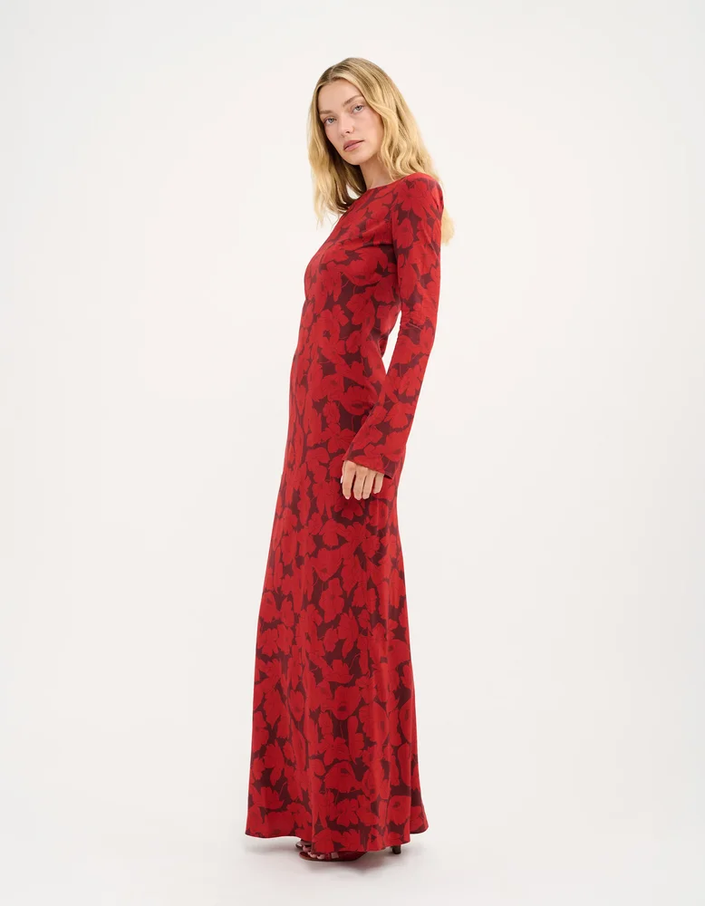 Backstage Maxi Dress, Poppy Fields
