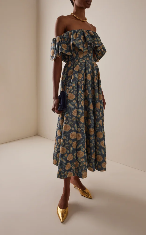 Freesia Ikat Midi Dress