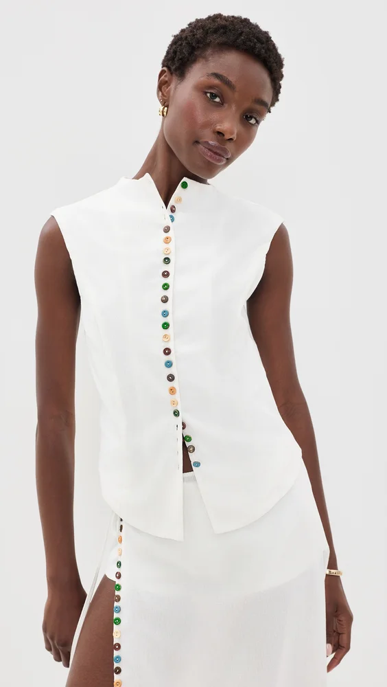 Quinn Linen Top