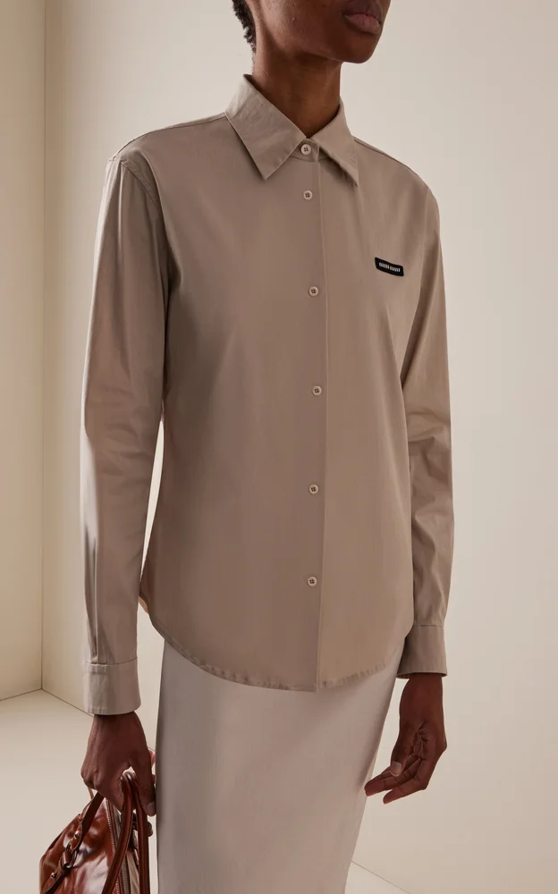 Cotton-Blend Poplin Shirt