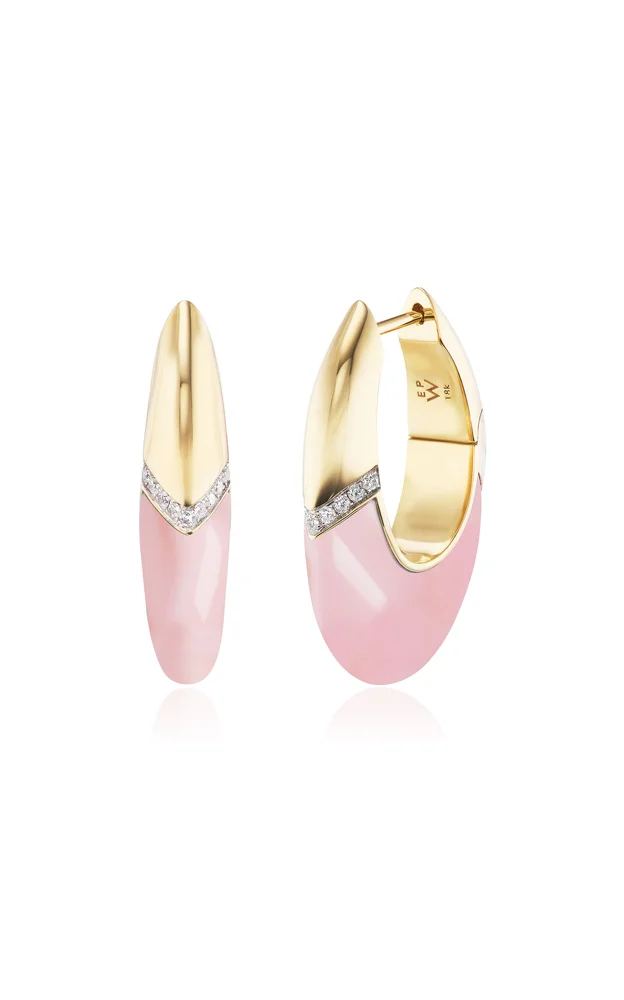 Oval 18K Yellow Gold Multi-Stone Earrings