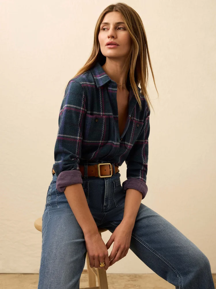 Faherty Legend Sweater Shirt - Northern Lights Plaid
