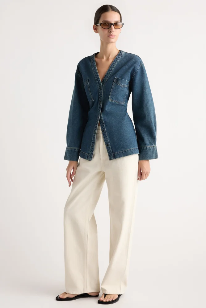 Modern Citizen Emmett Cinch-Waist Denim Jacket