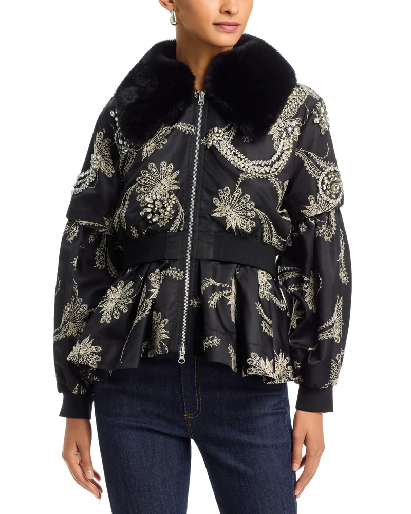 Armelle Embellished Paisley Fan Jacket