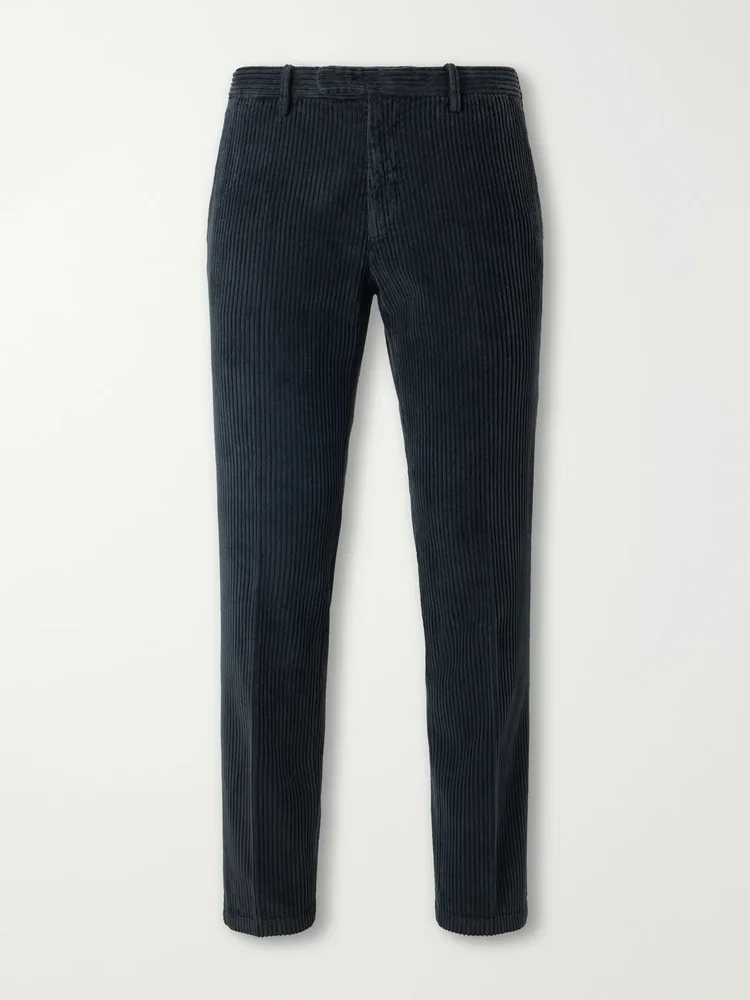 Straight-Leg Cotton and Modal-Blend Corduroy Suit Trousers