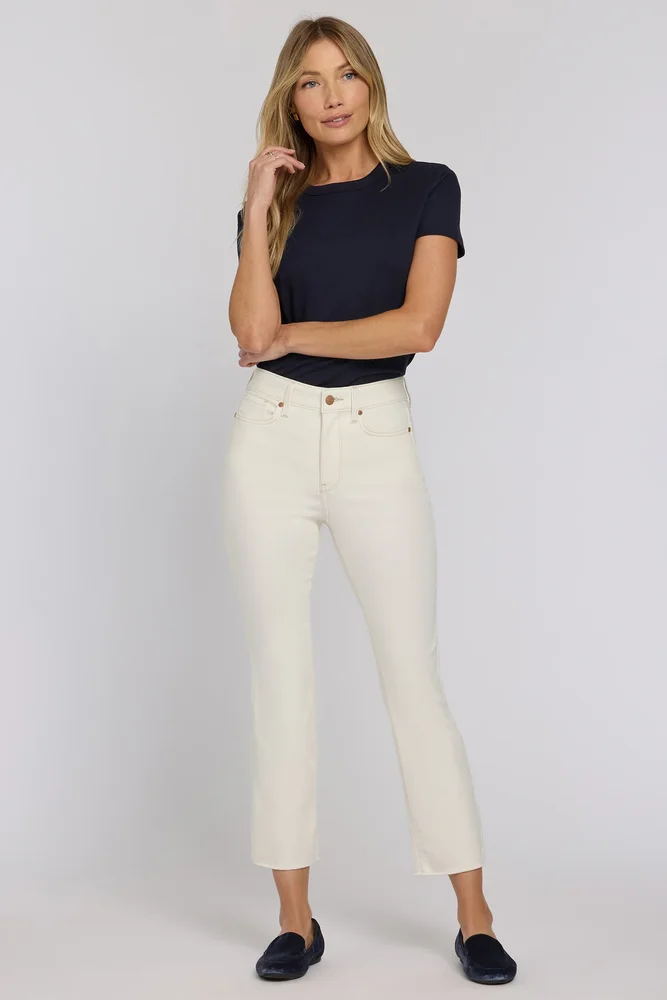 Billie Mini Bootcut Ankle Jeans - Vintage White