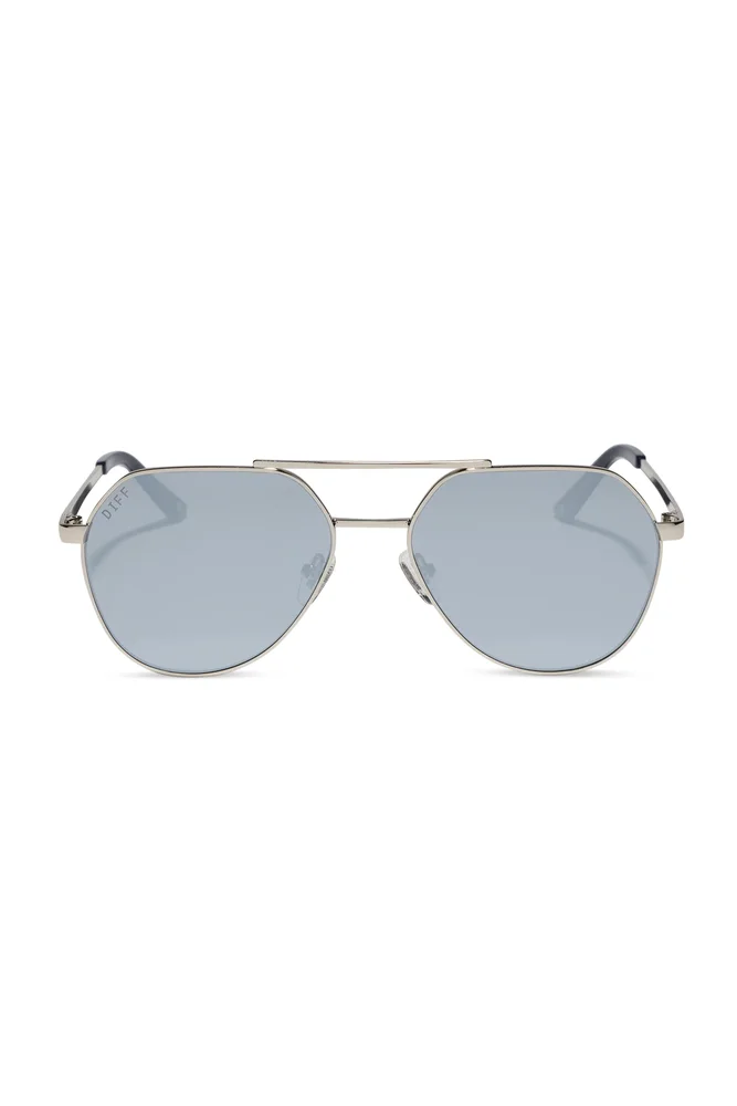 Beach Riot X DIFF Reserve Sunglasses Silver