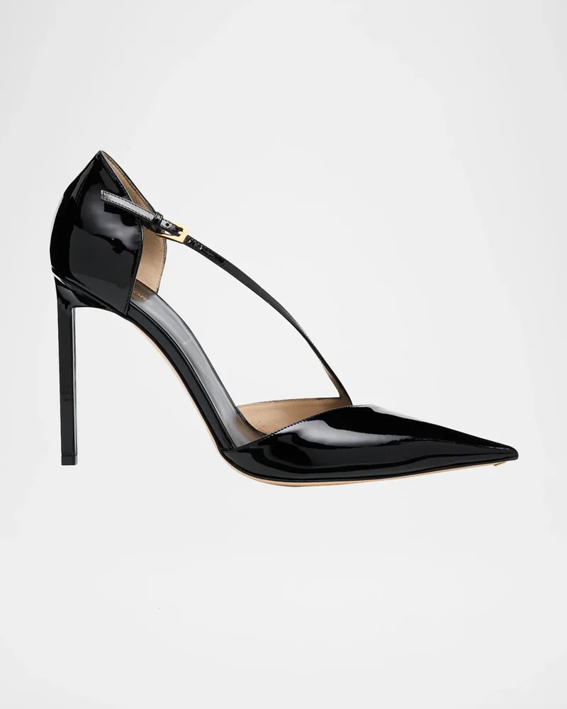 100mm Queen Anne Patent Leather Pumps