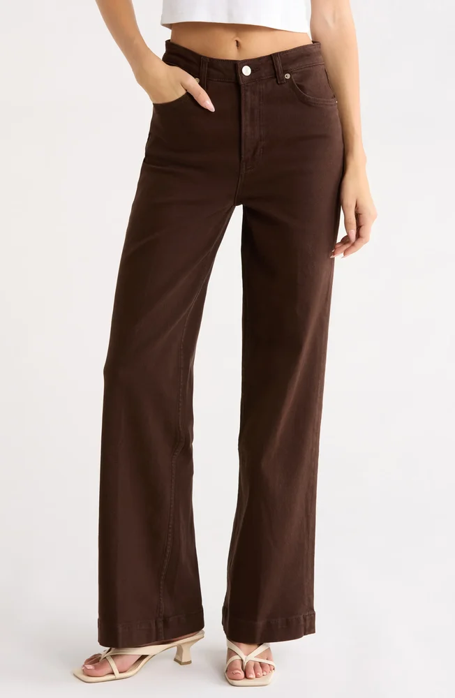 Bex Super Stretch High Waist Wide Leg Jeans