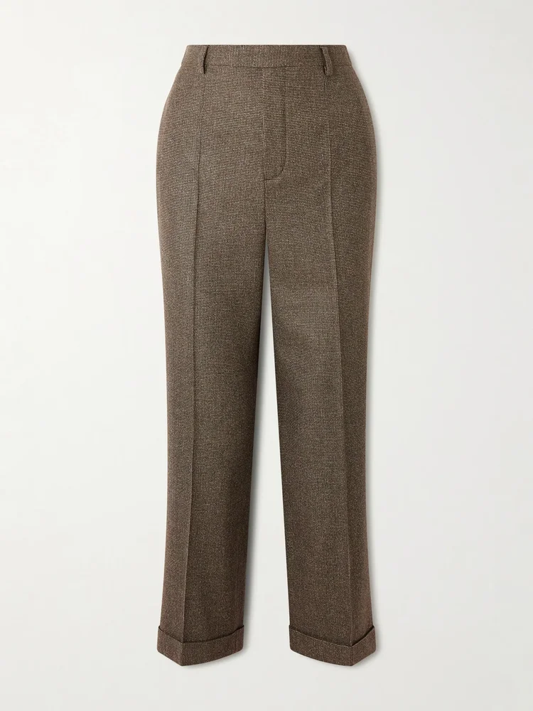 Louis cropped wool and cashmere-blend straight-leg pants
