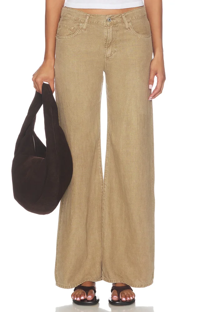 Nora Linen Trouser Leg Pants