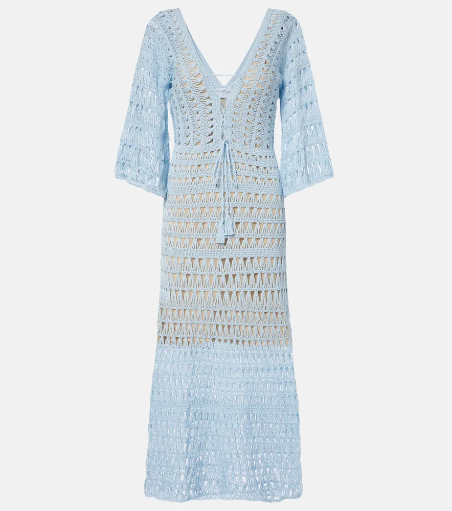 Crochet cotton maxi dress