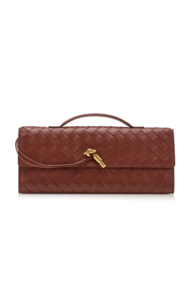Andiamo Intrecciato Leather E/W Clutch