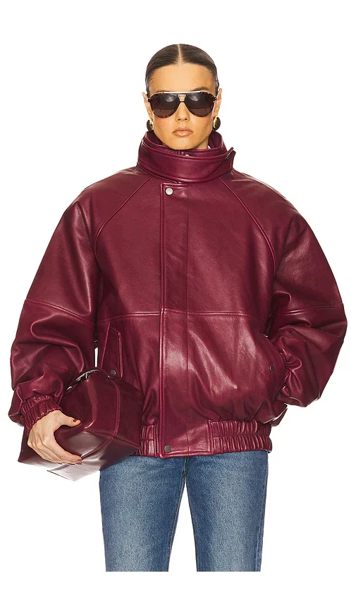 The Oversized Leather Bomber Helsa