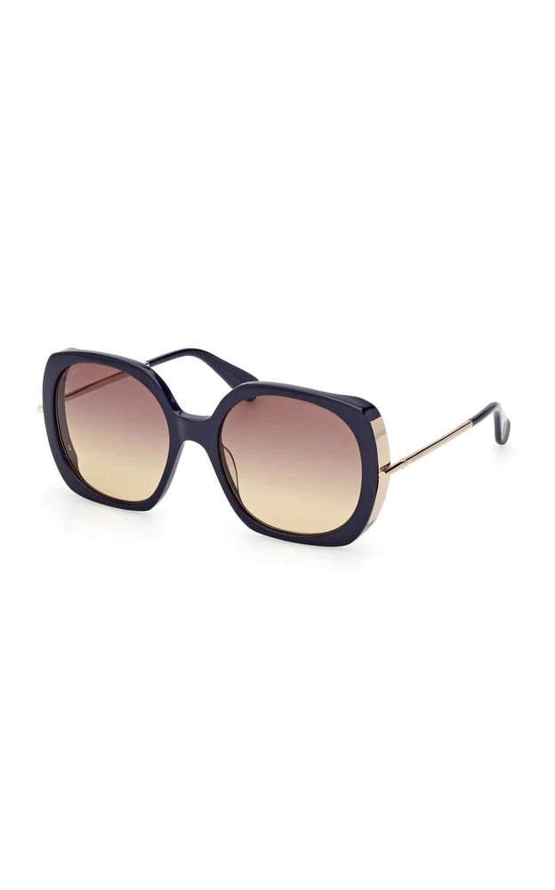 Oversized Square-Frame Acetate Sunglasses