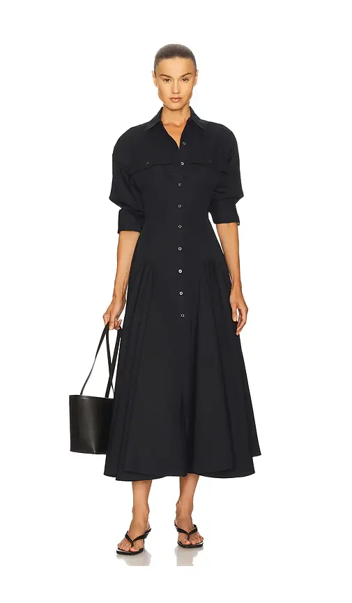 Godet Shirt Dress