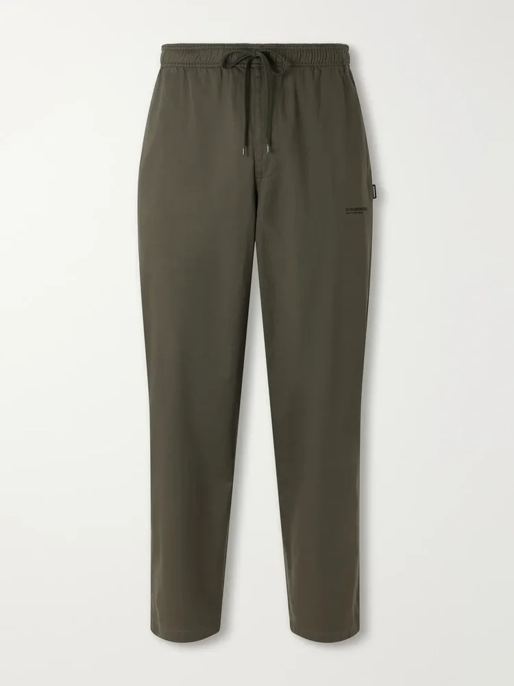Straight-Leg Logo-Detailed Cotton-Twill Drawstring Sweatpants
