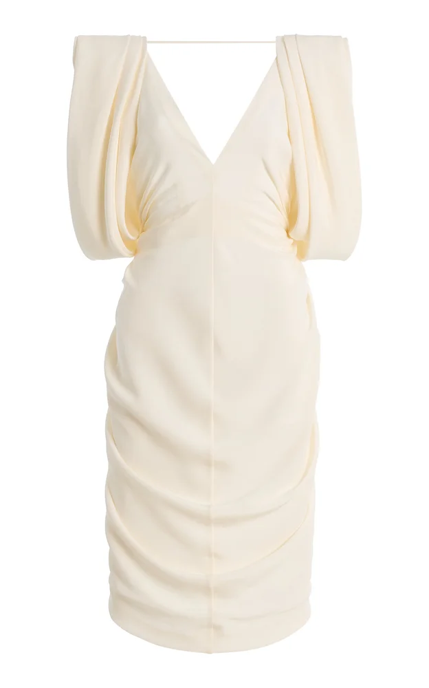 Ruffled Silk Midi Dress