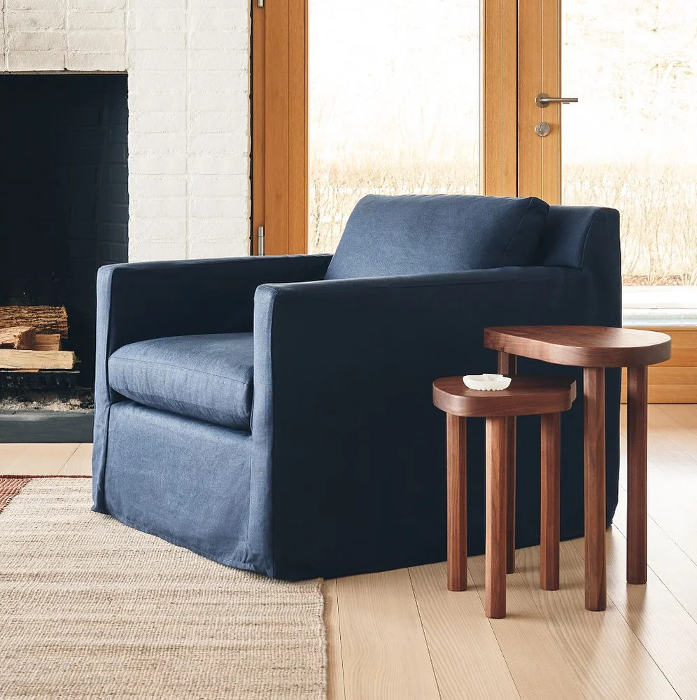 Marin Skirted Slipcover Chair
