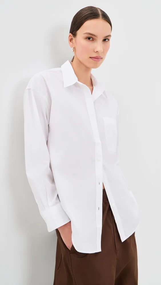 Coastal Poplin Oversized Shirt