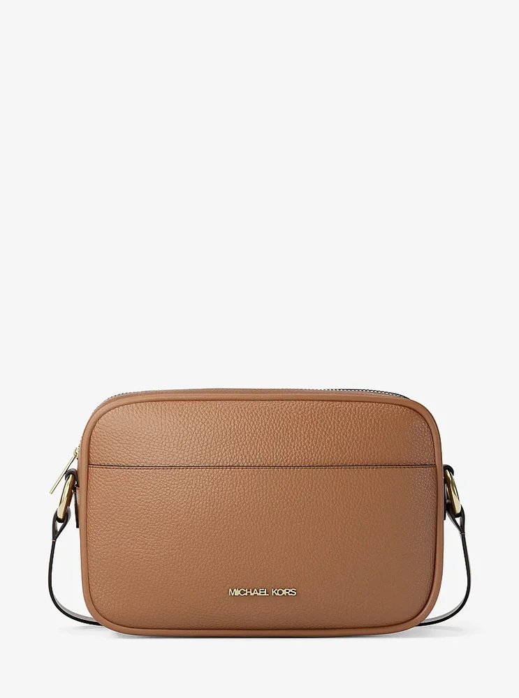 Jet Set Large Pebbled Leather Camera Crossbody Bag