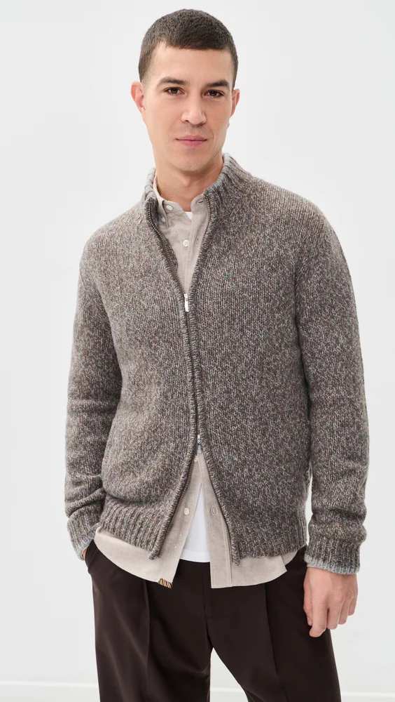 Baby Alpaca Zip Cardigan