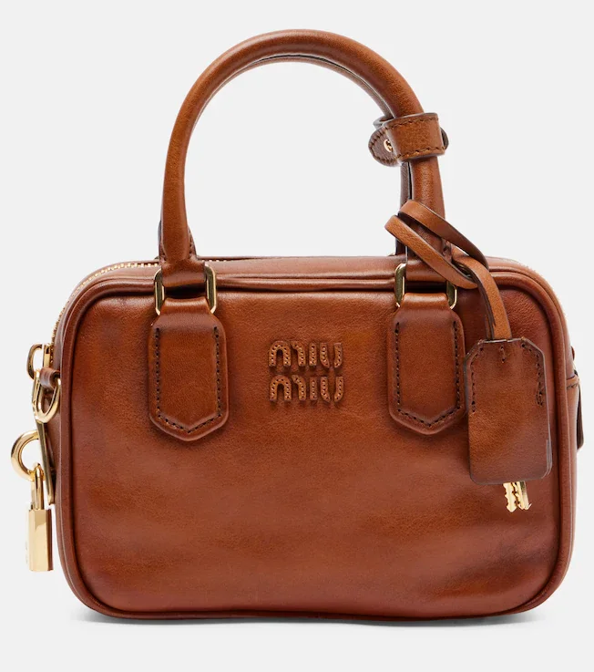 Arcadie Small leather tote bag