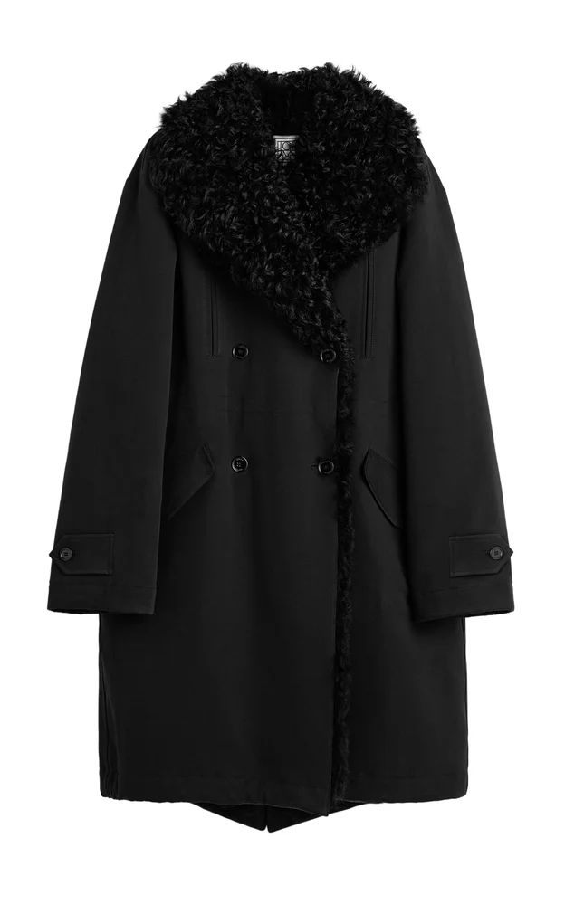 Relaxed Shearling Cotton Parka