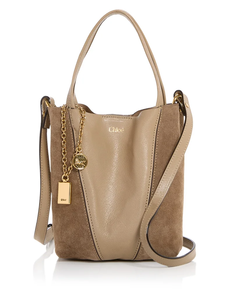 Spin Small Suede & Leather Tote