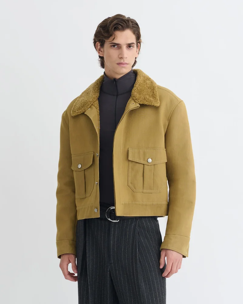 Nowell - Wax Cotton Jacket - Yellow Khaki