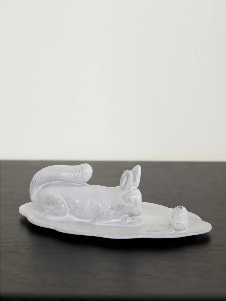 Squirrel porcelain incense holder