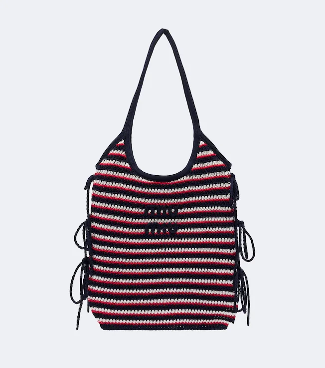 Ivy crochet striped shopper