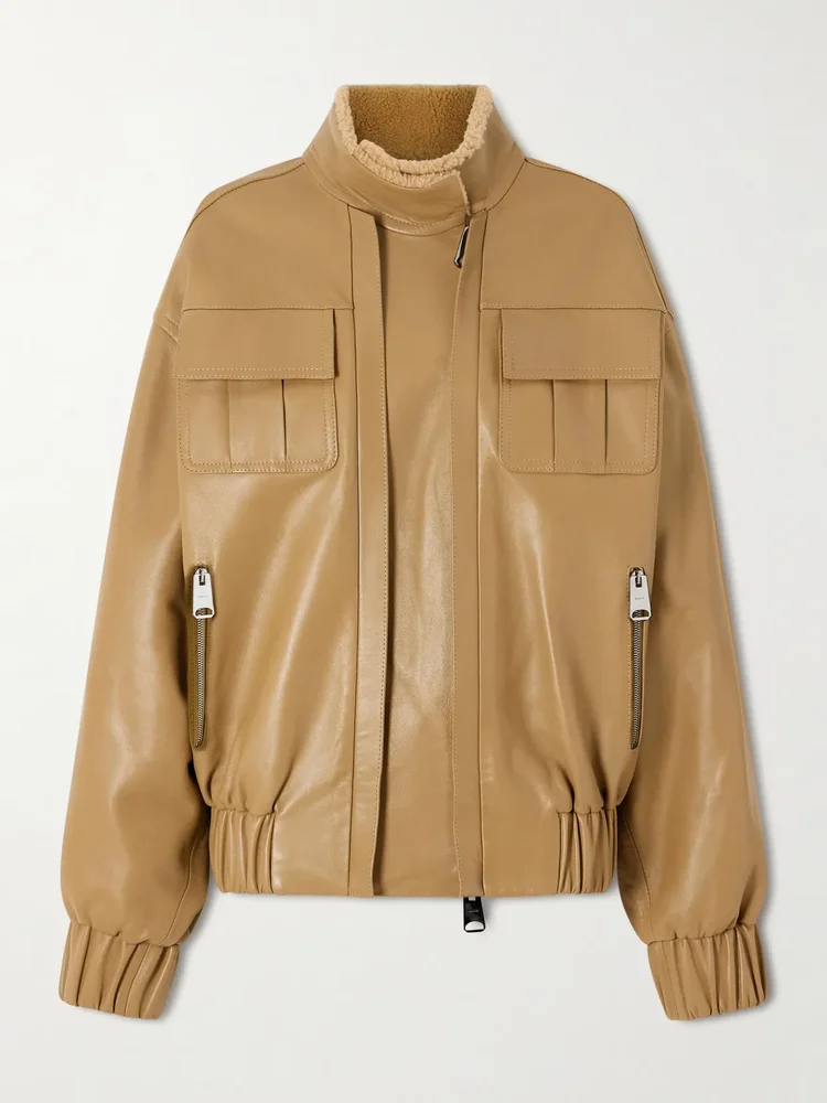 malone shearling bomber jacket