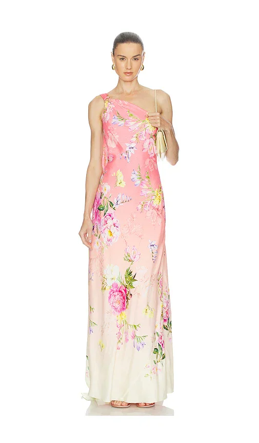 One Shoulder Sash Dress