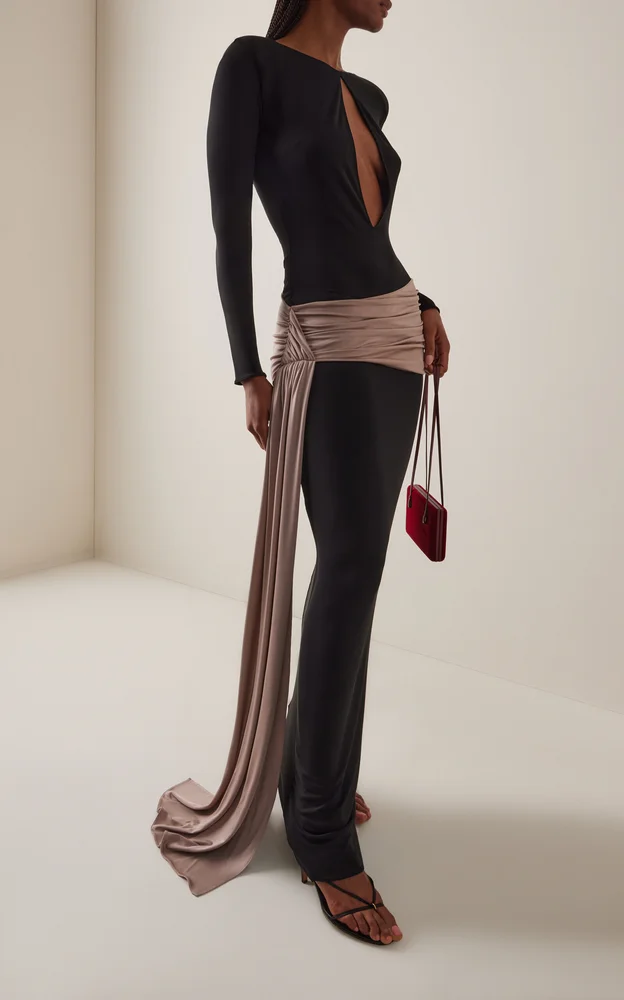 Exclusive Heat Crepe Maxi Dress