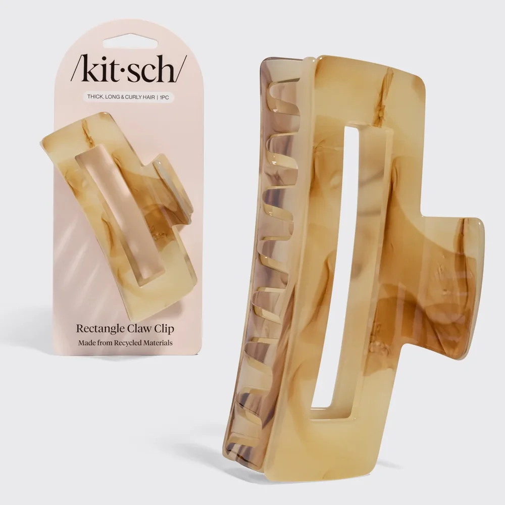 Chocolate Marble Open Shape Claw Clip - Jumbo