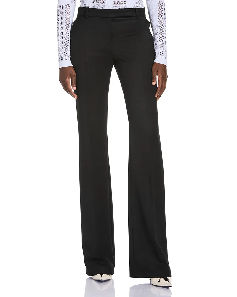 Wool Barathea Bootcut Leg Pants