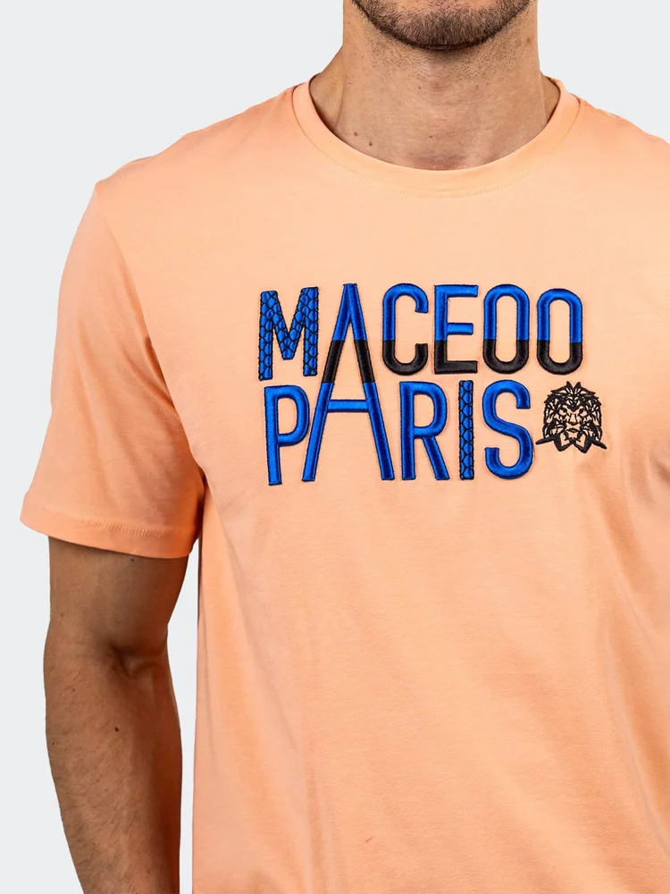 Maceoo - Men's Luxury Designer Tee Colossal Peach Pink