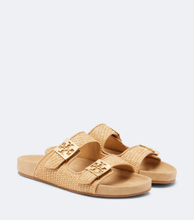 Mellow raffia-effect slides